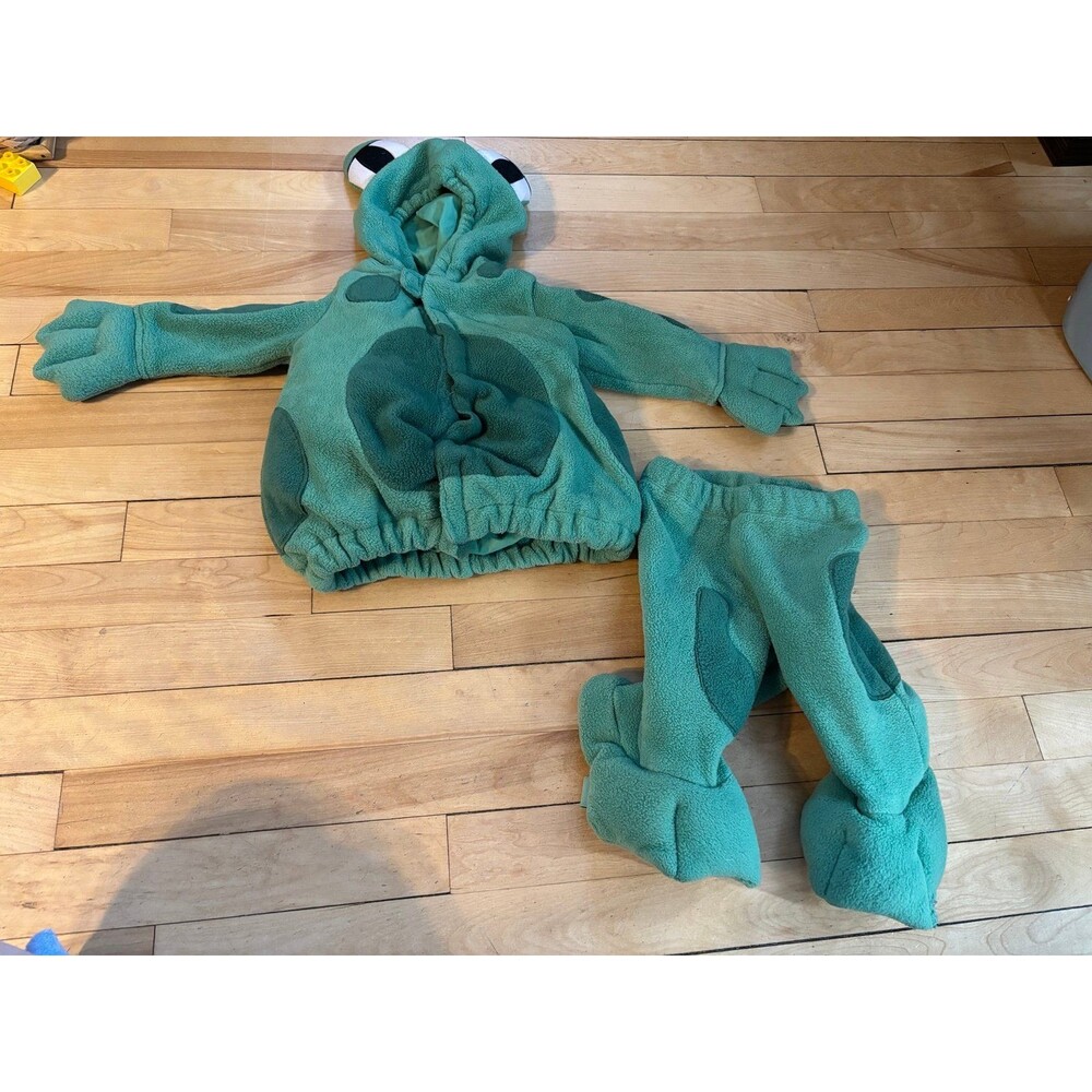 Old navy vtg y2k frog 2 piece costume pants hoodie 6 9 12 mths animal